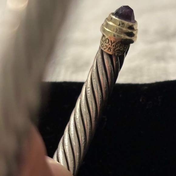 Genuine David Yurman bracelet. Amethyst. Gold detail. DY initial shown 3rd pic - Picture 3 of 3